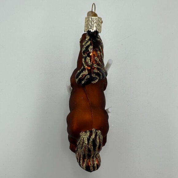 2 Old World Christmas 4" Horse Mercury Glass Christmas Ornaments - Picture 8 of 14